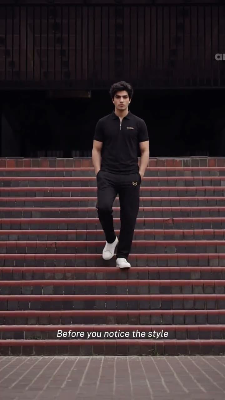 Hanging plants on a brutalist building in a Wearium brand story film